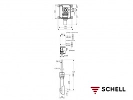 MEDIDAS FLUXOR EMPOTRADO PARA INODORO SCHELL